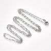 Brass Cable Chain Necklace Making MAK-T006-05B-1