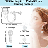 20Pcs Brass Clip-on Earring Findings KK-BBC0013-04-2