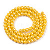 Electroplate Opaque Glass Beads Strands GLAA-T032-P4mm-AB08-3