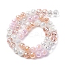 Transparent Glass Beads Strands GLAA-Q009-01C-4