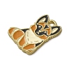 Golden Plated Alloy Enamel Pendants ENAM-L049-01G-04-2