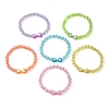 6Pcs 6 Colors Heart & Round Acrylic Beaded Stretch Kid Bracelet Sets BJEW-JB10674-4