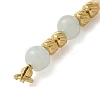 Natural Angelite & Plastic Imitation Pearl Round Beaded Connector Charms/Links LS-STAS-L277-11G-05-2