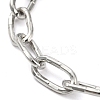 304 Stainless Steel Paperclip Chain Bracelets BJEW-M308-01P-2