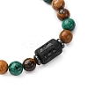 12 Constellations Natural Tiger Eye & Picture Jasper & Agate & Black Onyx Round Beaded Stretch Bracelets for Men Women WGB9E7C-01-2
