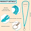 Rose Silicone ID Card Neck Strap Card Holder NJEW-SW00028-01-2