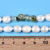 Natural Prehnite Nuggets & Natural Cultured Freshwater Pearl Beads Strands PEAR-N023-01A-10-5