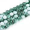 Transparent Baking Paint Glass Beads Strands DGLA-N009-10mm-06-1