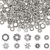 400Pcs 10 Style Tibetan Style Alloy Beads Flower Set FIND-SP0002-17-1