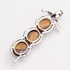 Natural Tiger Eye Pendants G-E364-01E-2