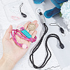 2 Sets 2 Colors Polyester Card Holder Lanyard AJEW-HY0001-41-3