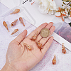 10Pcs Electroplated Raw Rough Natural Quartz Crystal Copper Wire Wrapped Pendants FIND-FH0009-12B-4