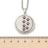 316 Surgical Stainless Steel Aromatherapy Diffuser Perfume Hollow Flat Round Pendant Box Chain Necklaces LS-NJEW-R016-01P-06-5