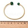 304 Stainless Steel & Nautral Gemstone Torque Bangles BJEW-H644-10G-7
