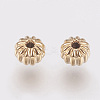 Brass Corrugated Beads X-KK-S314-4mm-13G-2