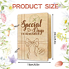 Wooden 2-Ring Loose Leaf Binder Postcard Phote Album Cover DIY-WH0547-028-8
