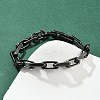 304 Stainless Steel Chain Bracelets for Women Men BJEW-Z143-29AS-1