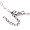 Tarnish Resistant 304 Stainless Steel Oval Link Chain Bracelet Makings AJEW-JB01183-3