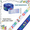 2 Rolls 2 Styles School Season Theme Polyester Colorful Printed Grosgrain Ribbon OCOR-GF0004-23B-2