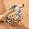 Non-Tarnish Fashion 304 Stainless Steel Buddhist Bangle Sets BJEW-L664-022A-P-1