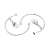 304 Stainless Steel C-Shaped with Eiffel Tower Stud Earrings for Women EJEW-K281-33P-1