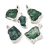 Raw Rough Natural Dyed Quartz Crystal Pendants G-G895-05S-09-1