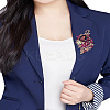 1Pc Flower Zinc Alloy Rhinestone Brooches JEWB-LP0004-22-3
