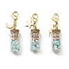 Natural Amazonite Chip inside Glass Wishing Bottle Pendant Decoration HJEW-JM03130-01-2