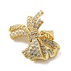Brass Micro Pave Clear Cubic Zirconia Pendants FIND-Z041-01G-2