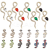 20Pcs 10 Style Alloy Rhinestone Cabochons MRMJ-OC0003-56-1