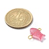 Spray Painted Transparent Glass Connector Charms PALLOY-JF02118-3