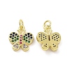 Brass Micro Pave Colorful Cubic Zirconia Charms KK-E068-VF096-1