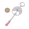 3Pcs 3 Styles Tree of Life Alloy Natural Amethyst & Green Aventurine & Rose Quartz & Synthetic Moonstone Keychain KEYC-JKC00987-4