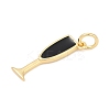 Brass Enamel Pendants KK-U062-02A-04-2