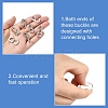 10Pcs 10 Styles 304 Stainless Steel Keychain Clasp Findings FIND-CJ0002-80-3