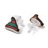 Christmas Theme Wood Stud Earrings EJEW-U016-06P-03-2