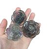 Natural Fluorite Carved Rose Figurines PW-WG66930-11-1