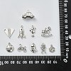 100Pcs 10 Styles Bicycle & Square & Balloon & Robot Tibetan Style Zinc Alloy Charms TIBEP-CJ0002-88-7