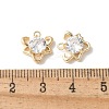 Brass Micro Pave Clear Cubic Zirconia Pendants KK-Q031-15G-3