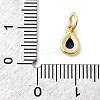 Brass Cubic Zirconia Charms KK-G554-02E-02-3