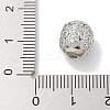 Rack Plating Brass Micro Pave Cubic Zirconia Beads KK-L224-030P-3