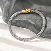304 Stainless Steel Mesh Chain Bracelets for Women Men BJEW-Z087-19GP-1