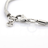 Tarnish Resistant 304 Stainless Steel European Style Round Snake Chains Bracelets LS-STAS-J015-01-3