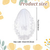 Nylon Mesh Bridal Veils with Hair Comb AJEW-WH0258-993-2