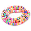 Handmade Polymer Clay Beads Strands sgCLAY-R089-6mm-096-2