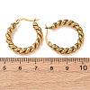 Iron Plating(IP) 304 Stainless Steel Twist Rope Hoop Earrings for Women X-EJEW-G298-07B-G-3