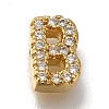 Rack Plating Brass Micro Pave Clear Cubic Zirconia Beads KK-G500-30G-B-1