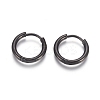 304 Stainless Steel Huggie Hoop Earrings EJEW-F111A-14mm-B-1