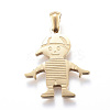 Ion Plating(IP) 304 Stainless Steel Pendants STAS-K162-034G-1