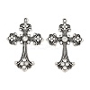 Alloy Rhinestone Cross Big Gothic Pendants LS-ALRI-1475-NR-1